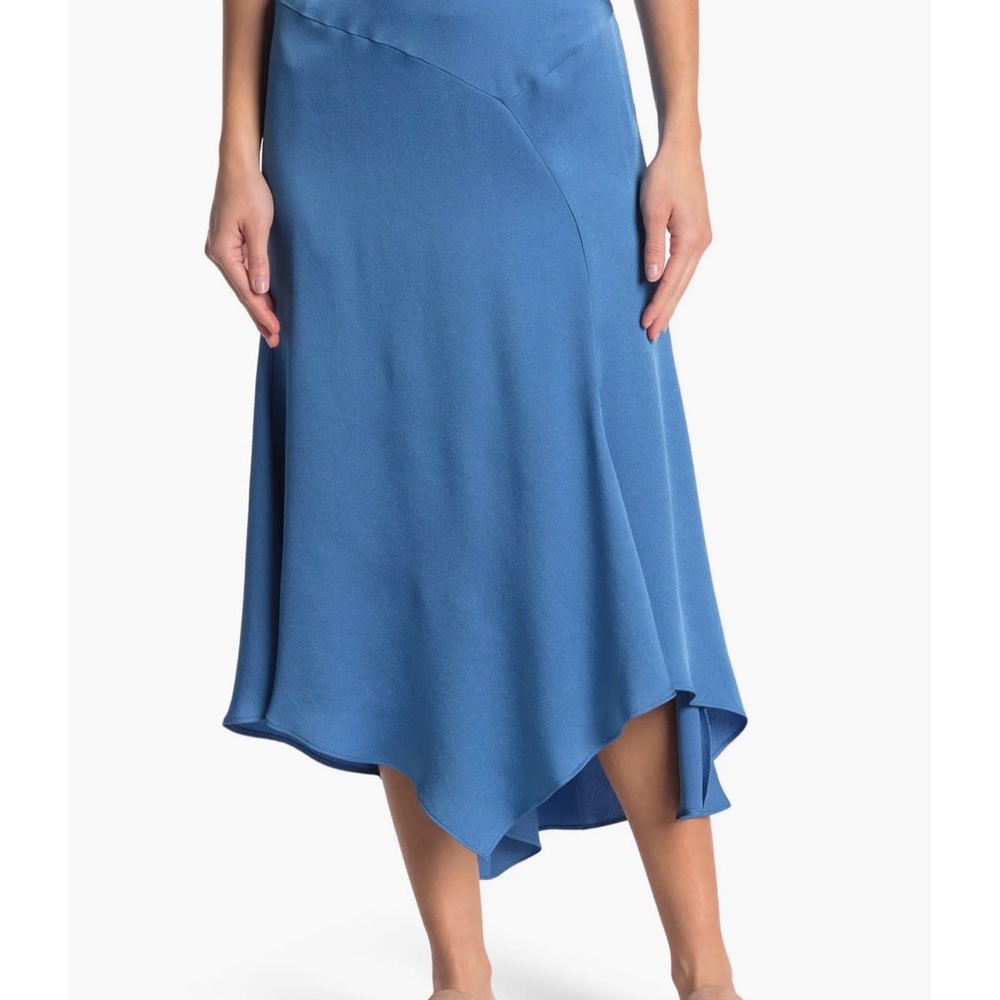 Veronica Beard Cornflower Blue Asymmetrical Midi Skirt nwt